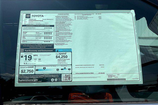 new 2025 Toyota Tundra car, priced at $64,373