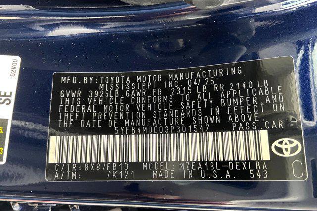new 2025 Toyota Corolla car, priced at $23,944