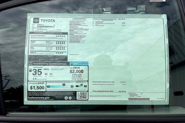 new 2025 Toyota Corolla car, priced at $23,944