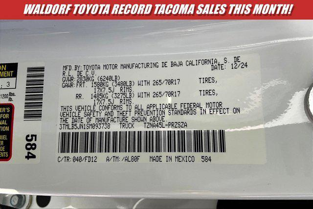 new 2025 Toyota Tacoma car, priced at $44,099