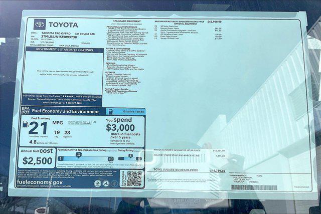 new 2025 Toyota Tacoma car, priced at $44,099