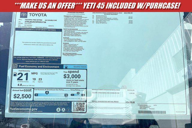 new 2025 Toyota Tacoma car, priced at $44,099