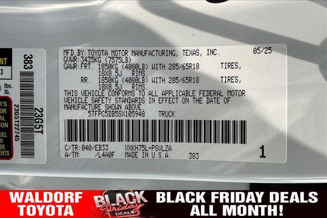 new 2025 Toyota Tundra Hybrid car, priced at $77,458