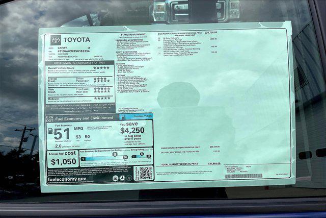 new 2025 Toyota Camry car, priced at $30,374