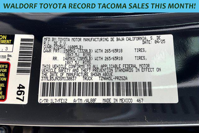 new 2025 Toyota Tacoma car, priced at $42,399