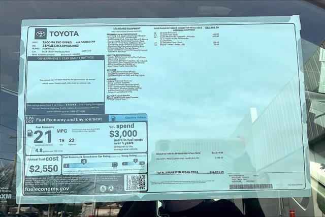 new 2024 Toyota Tacoma car, priced at $43,476