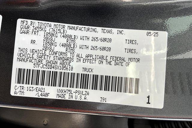 new 2025 Toyota Tundra Hybrid car, priced at $61,219