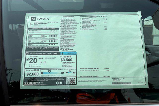 new 2025 Toyota Tundra Hybrid car, priced at $61,219
