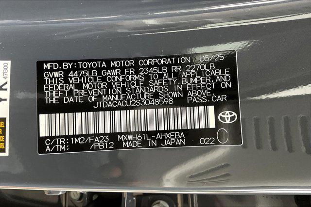 new 2025 Toyota Prius car, priced at $34,448
