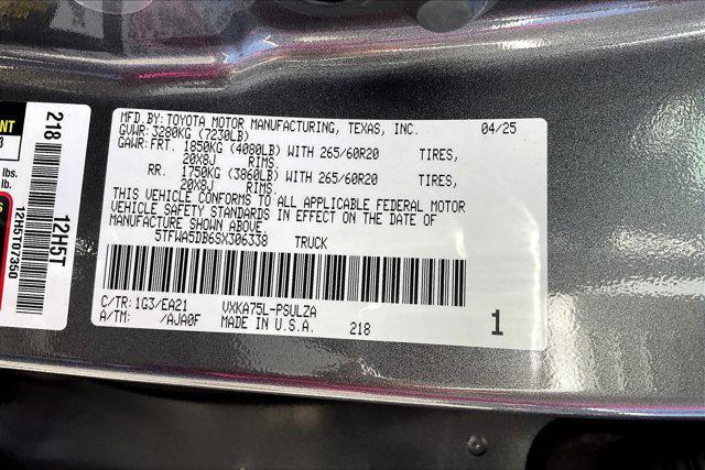 new 2025 Toyota Tundra car, priced at $58,513