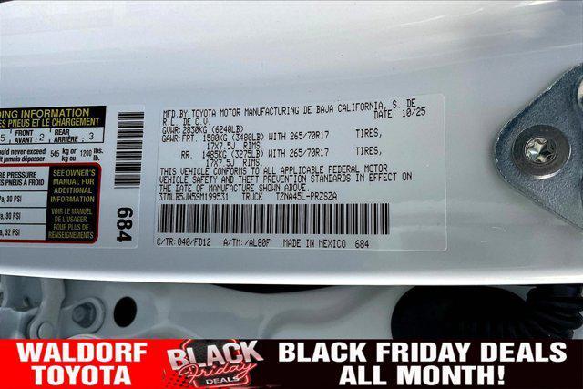 new 2025 Toyota Tacoma car, priced at $43,291