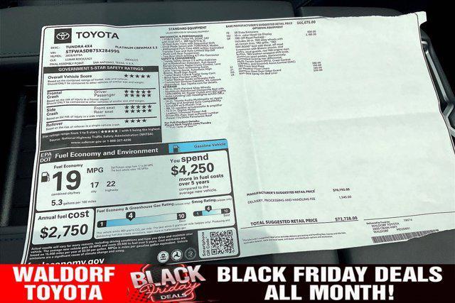 new 2025 Toyota Tundra car, priced at $66,045