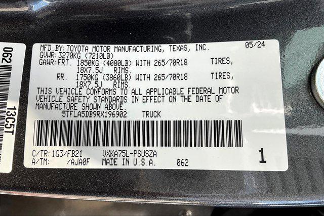 new 2024 Toyota Tundra car, priced at $49,510