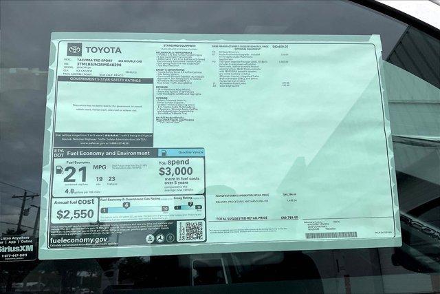 new 2024 Toyota Tacoma car, priced at $46,678