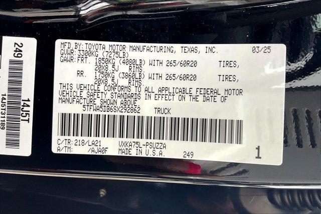 new 2025 Toyota Tundra car, priced at $65,045