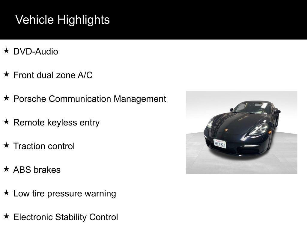 used 2022 Porsche 718 Boxster car, priced at $67,000