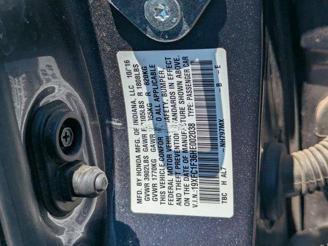 used 2017 Honda Civic car, priced at $15,340