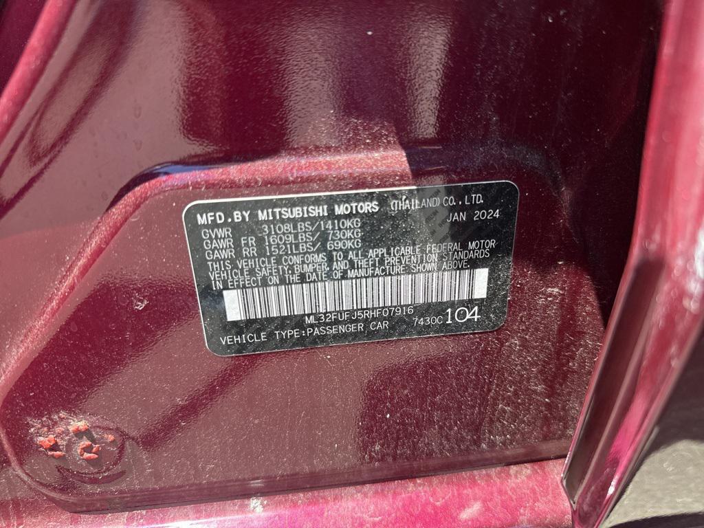 used 2024 Mitsubishi Mirage G4 car, priced at $15,000