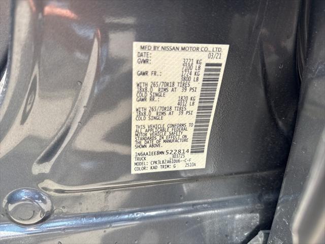 used 2021 Nissan Titan car, priced at $25,000
