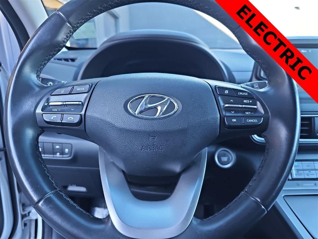 used 2021 Hyundai Kona EV car, priced at $15,000