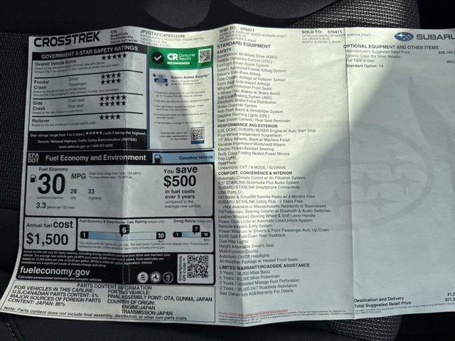 used 2023 Subaru Crosstrek car, priced at $23,695