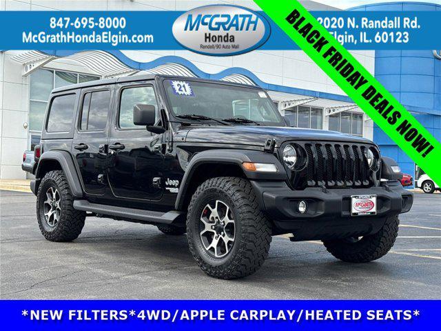 used 2021 Jeep Wrangler Unlimited car, priced at $26,500