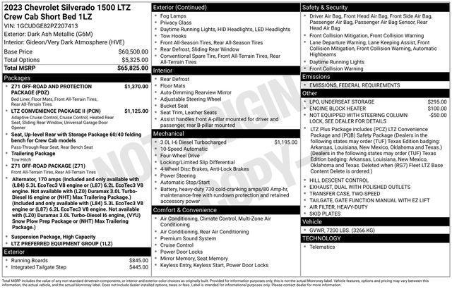 used 2023 Chevrolet Silverado 1500 car, priced at $46,452