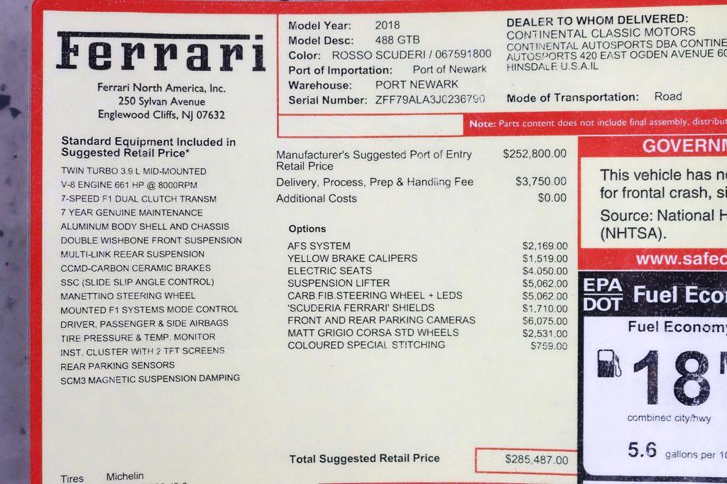 used 2018 Ferrari 488 GTB car