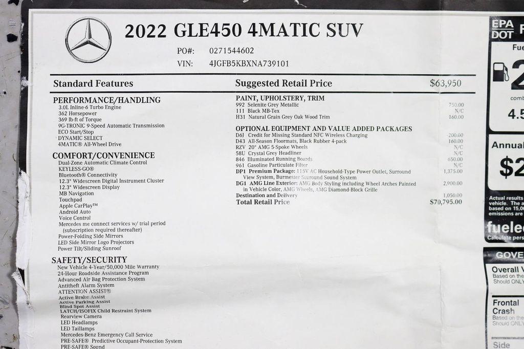 used 2022 Mercedes-Benz GLE 450 car, priced at $43,888