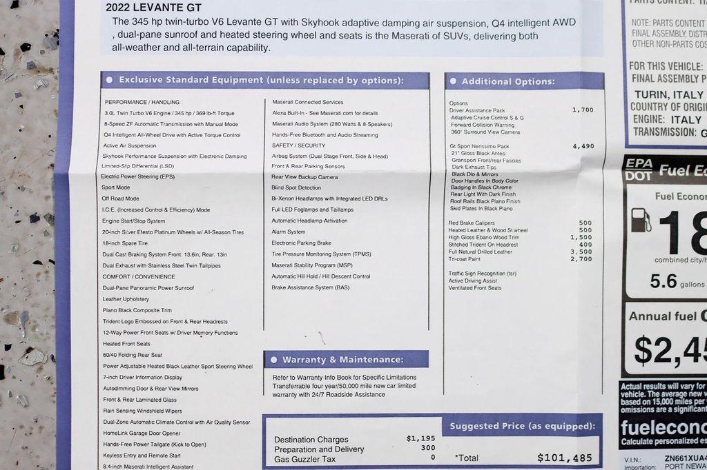 used 2022 Maserati Levante car, priced at $40,888