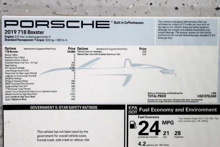 used 2019 Porsche 718 Boxster car