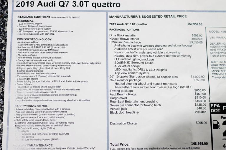 used 2019 Audi Q7 car