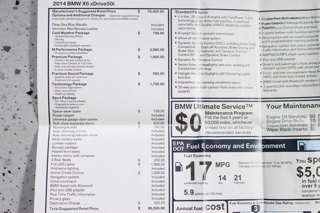 used 2014 BMW X6 car, priced at $18,888