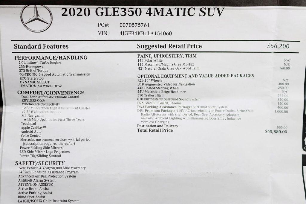 used 2020 Mercedes-Benz GLE 350 car, priced at $27,888