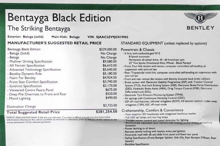 used 2018 Bentley Bentayga car