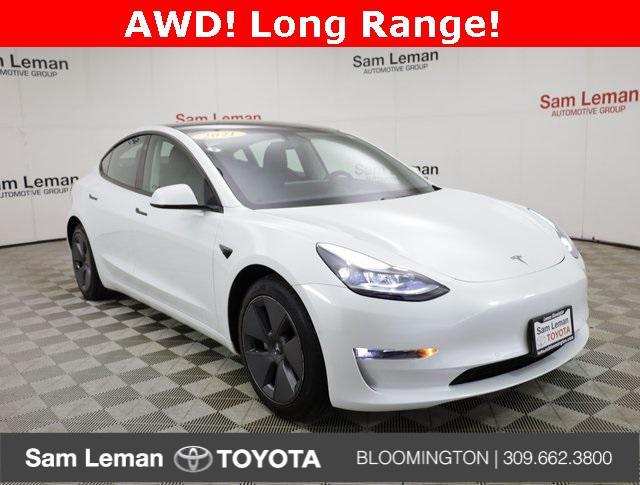 used 2021 Tesla Model 3 car, priced at $27,950