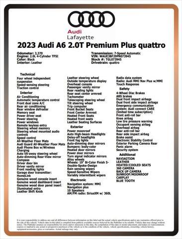 used 2023 Audi A6 car, priced at $47,990