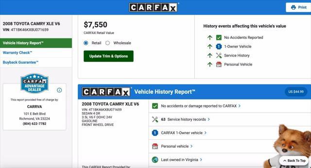 used 2008 Toyota Camry car, priced at $7,400