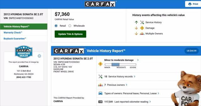 used 2012 Hyundai Sonata car