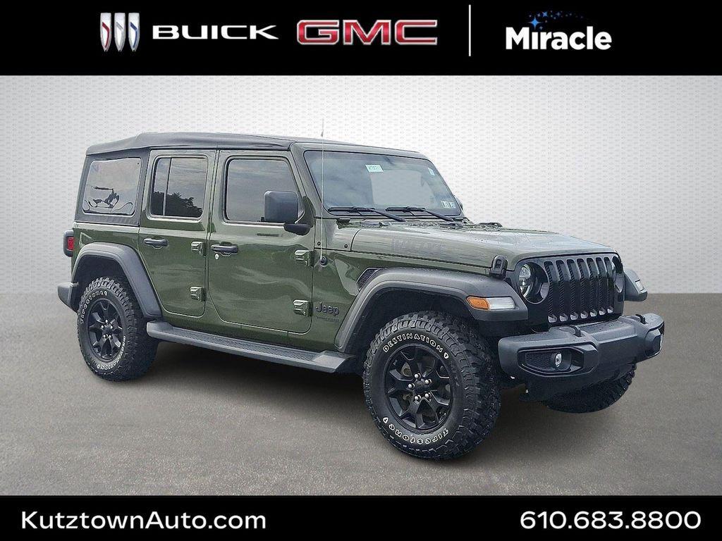 used 2021 Jeep Wrangler car, priced at $27,500