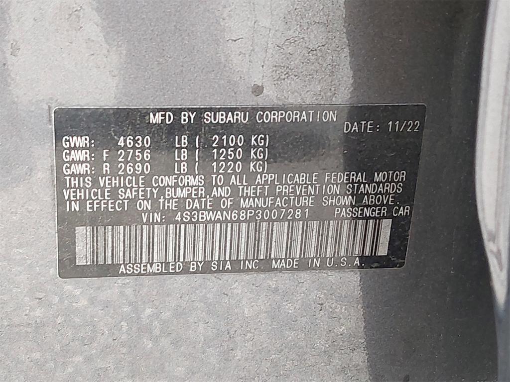 used 2023 Subaru Legacy car, priced at $24,500