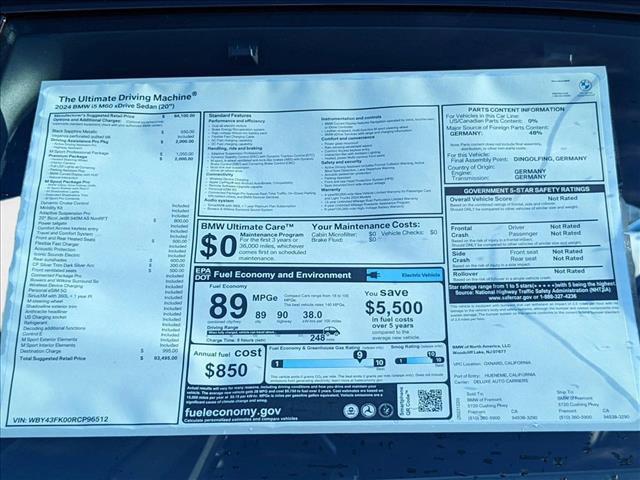 used 2024 BMW i5 car, priced at $93,495