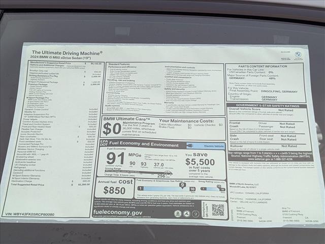 new 2024 BMW i5 car, priced at $92,395