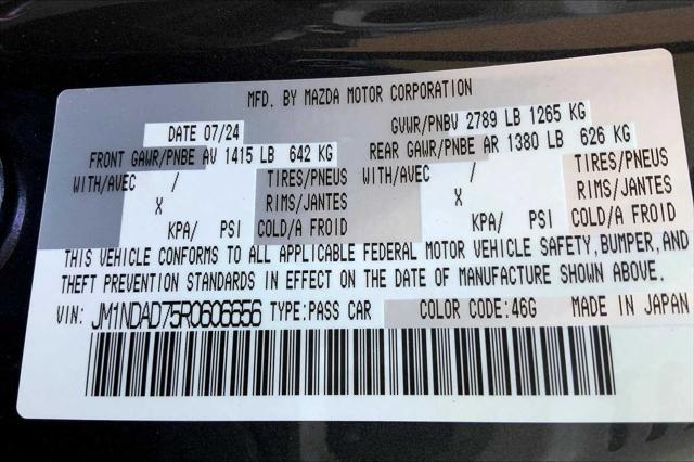 new 2024 Mazda MX-5 Miata car, priced at $36,645