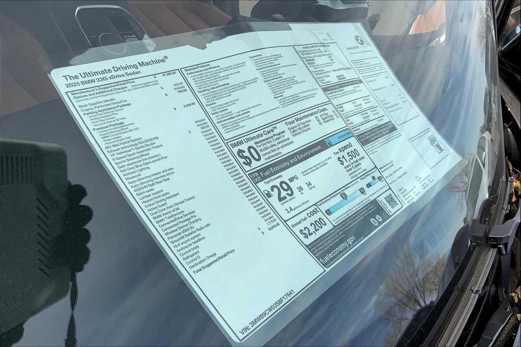 new 2025 BMW 330 car, priced at $53,075