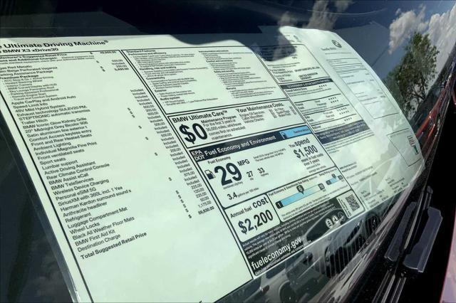 new 2025 BMW X3 car, priced at $59,630