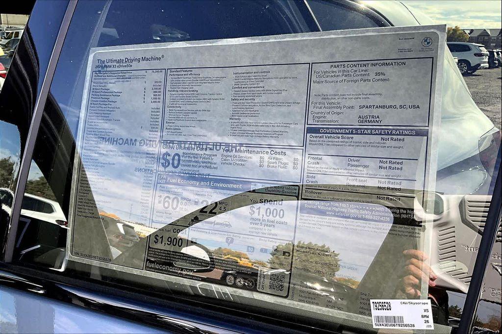 new 2026 BMW X5 PHEV car, priced at $87,325