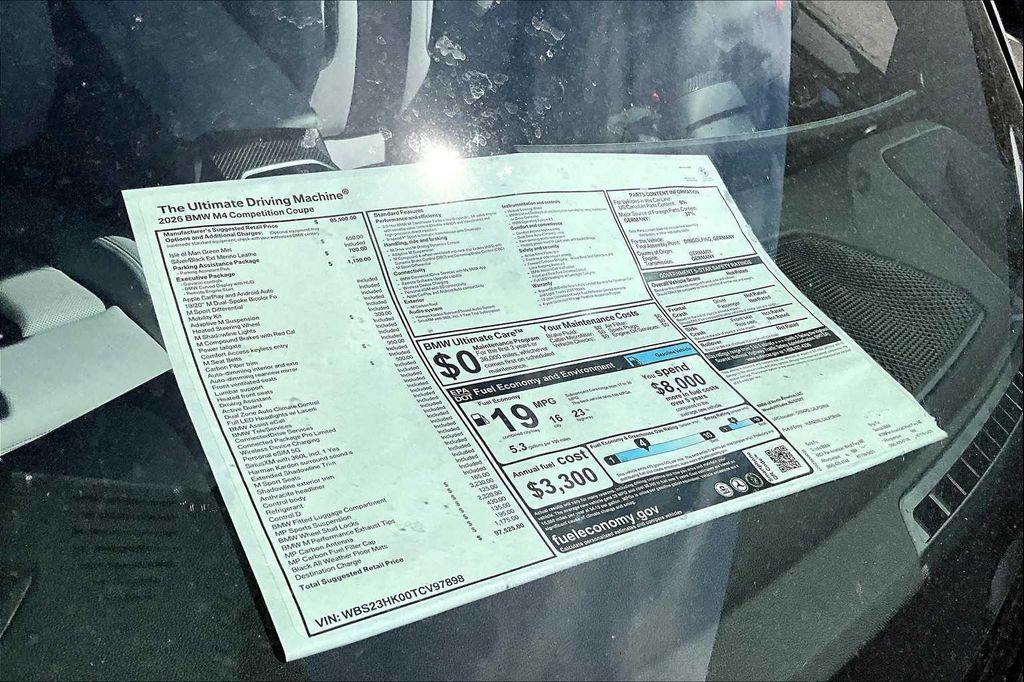 new 2026 BMW M4 car, priced at $97,525