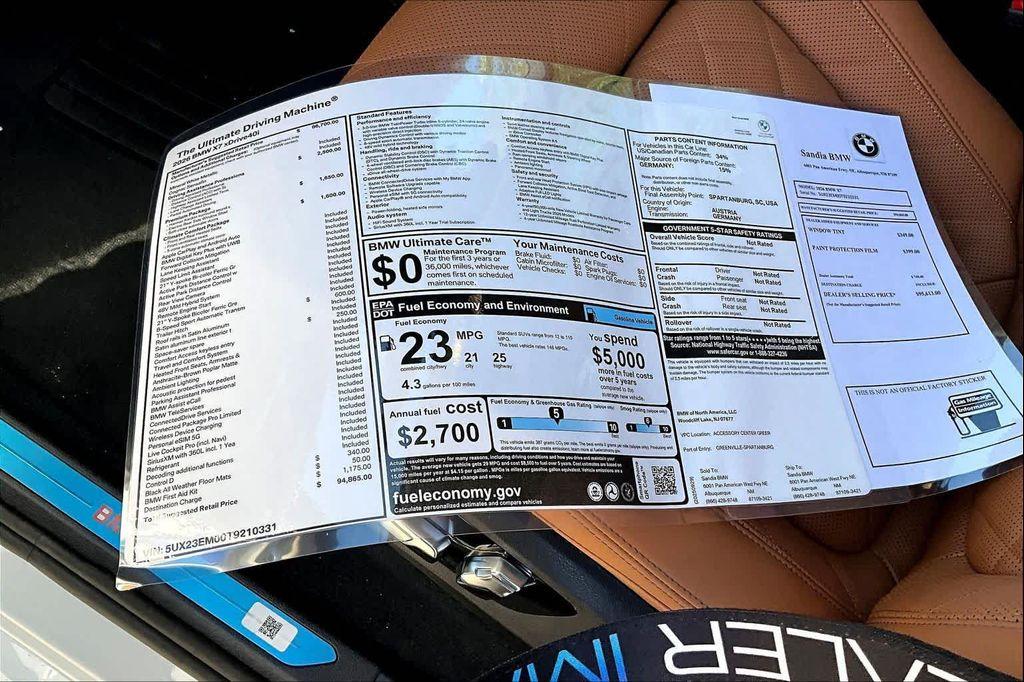 new 2026 BMW X7 car, priced at $94,865