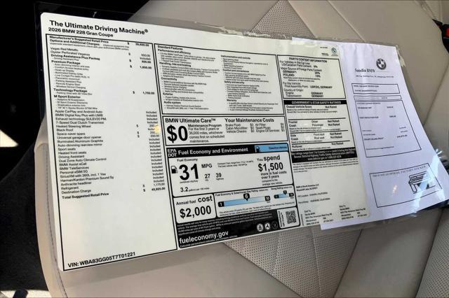 new 2026 BMW 228 Gran Coupe car, priced at $45,925